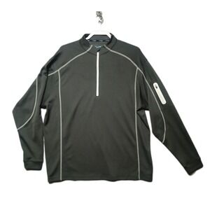 TGW Mens XL Gray 1/4 Zip Pullover Cool Max Athletic Golf Shirt Sleeve Pocket
